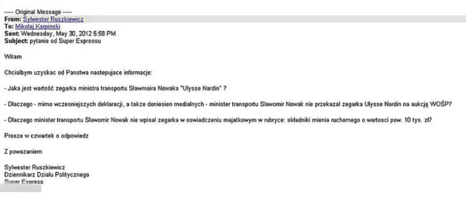 Nowak kłamie! Oto dowód!