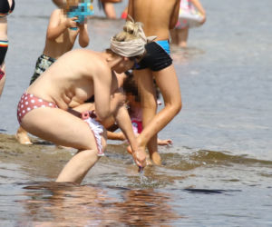 Małgorzata Ohme na plaży