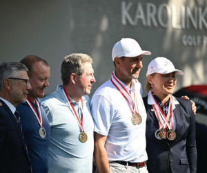 Tak Jerzy Dudek uczcił wygraną w golfie