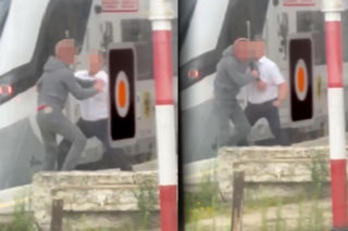 Szokujące sceny na peronie w Wejherowie! Pasażer i konduktor wdali się w bójkę [ZDJĘCIA]