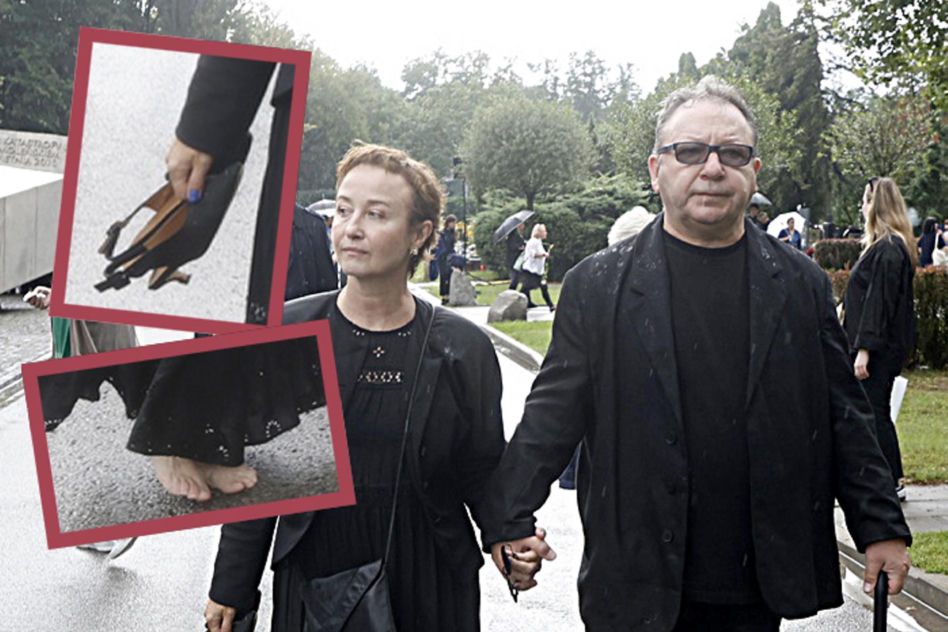 Gabriela Muskała boso na pogrzebie Joanny Kołaczkowskiej