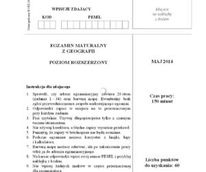 Arkusz geografia rozszerzony matura 2014