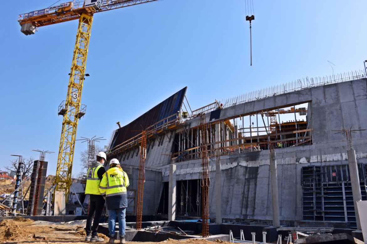Budowa Fabryki Wody - kwiecień 2021