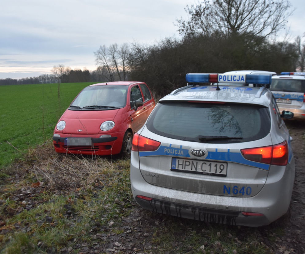 Uciekał policji Daewoo Matizem