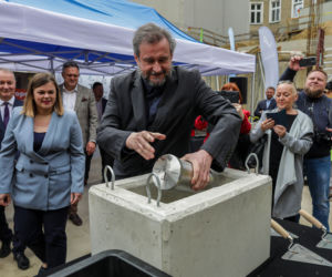 Wmurowanie kamienia węgielnego pod budowę Teatru Polskiego