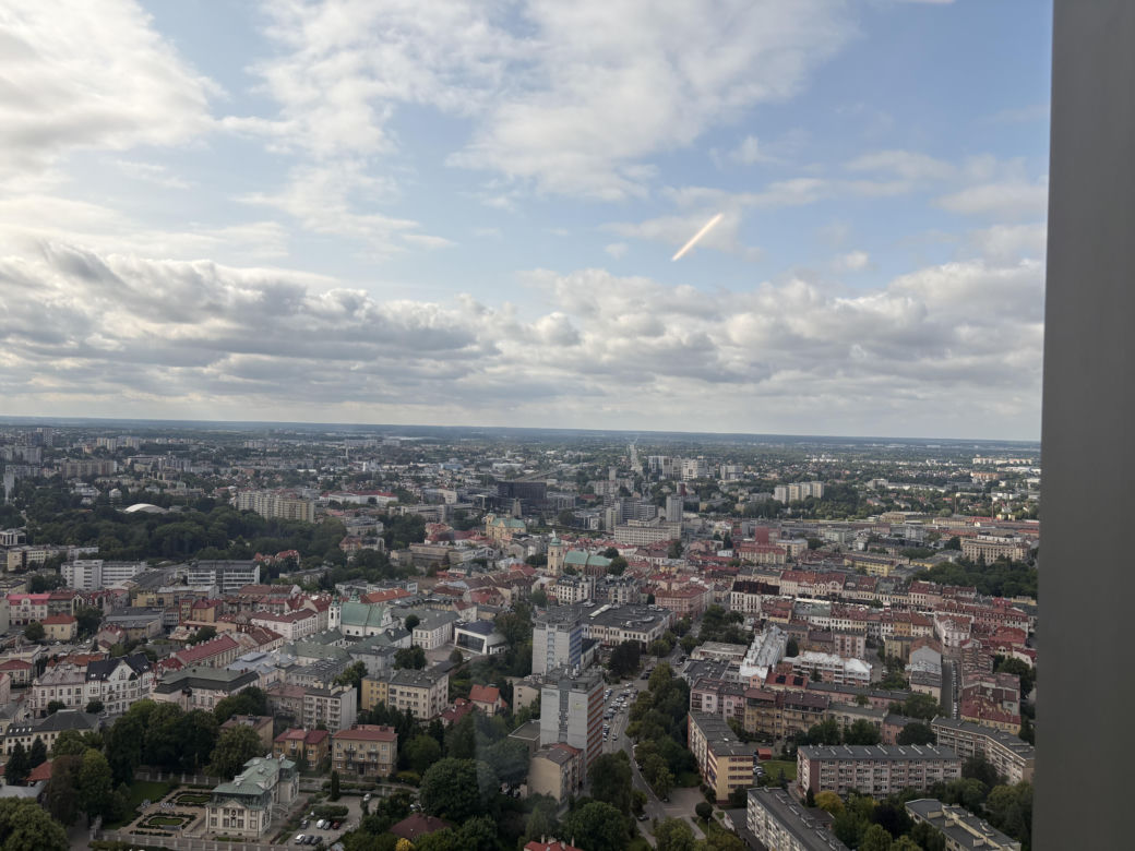 Byliśmy 40, piętrze najwyższego budynku mieszkalnego w Polsce. Widok jest niesamowity