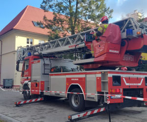 Próbna ewakuacja w zamojskim rolniczaku