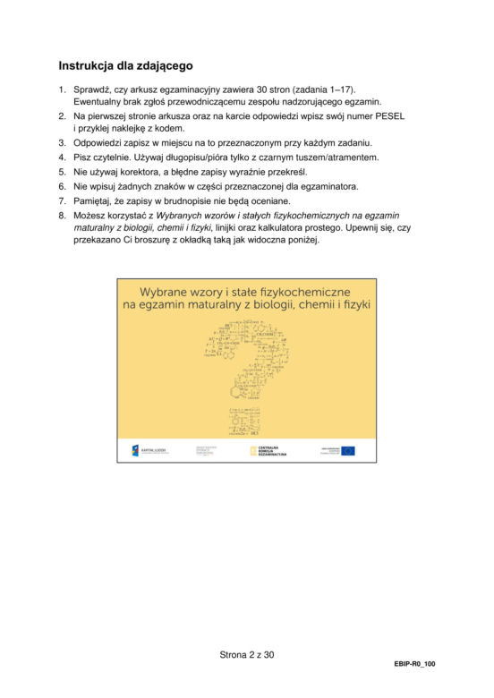 Matura biologia arkusz formuła 2015