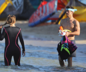 Mariah Carey i Bryan Tanaka na plaży