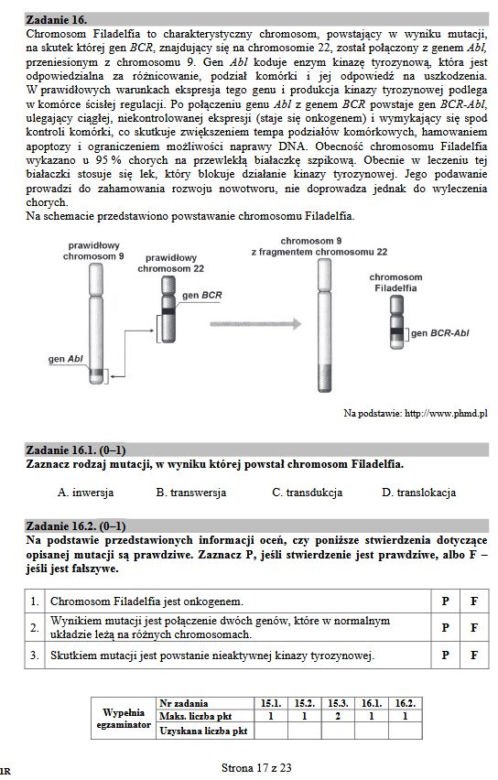 Matura 2017 biologia