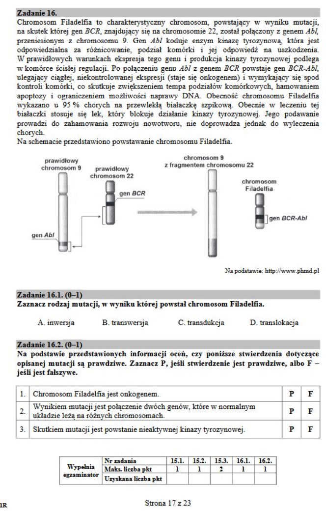 Matura 2017 biologia