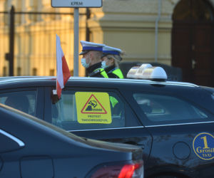 Protest taksówkarzy pod KPRM