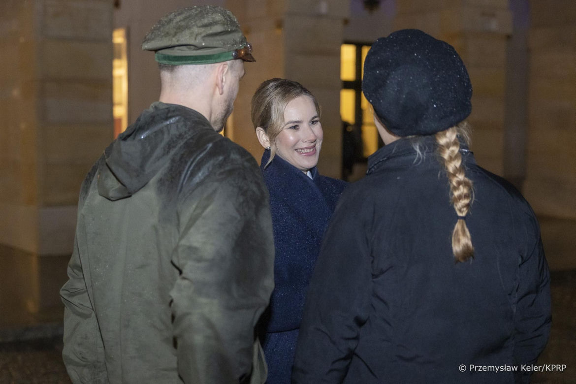 Marta Nawrocka uroczystym spotkaniu z harcerzami