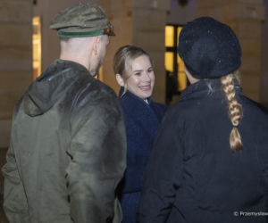 Marta Nawrocka uroczystym spotkaniu z harcerzami