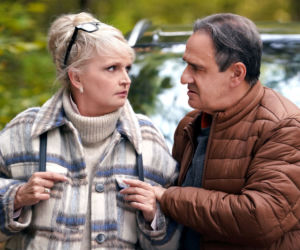 Barwy szczęścia odc. 2609. Małgorzata (Adrianna Biedrzyńska), Jerzy (Bronisław Wrocławski)