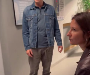 M jak miłość odc. 1906. Paweł (Rafał Mroczek), Agnes (Amanda Mincewicz) na planie