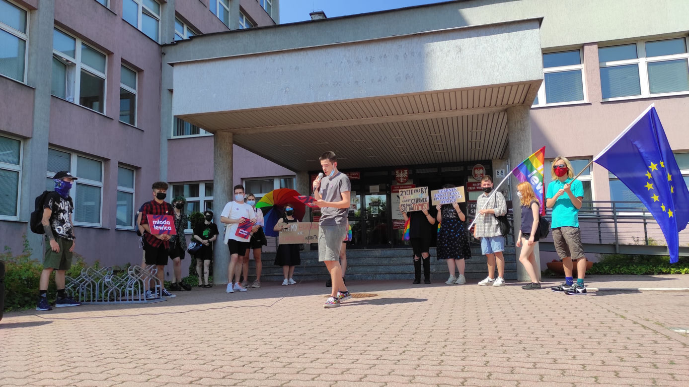 STOP Czarnek - protest Młodej Lewicy w Tarnowie