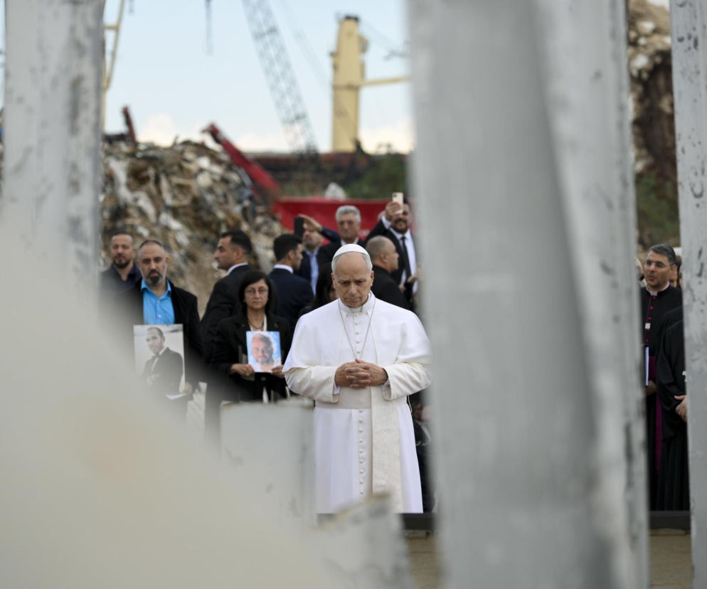 Papież w miejscu ogromnego wybuchu. Poruszające słowa