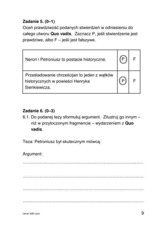 Egzamin ósmoklasisty 2020 - język polski - odpowiedzi