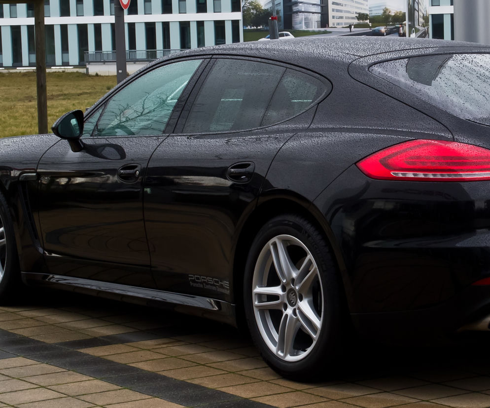 Frog prowadził Porsche Panamera