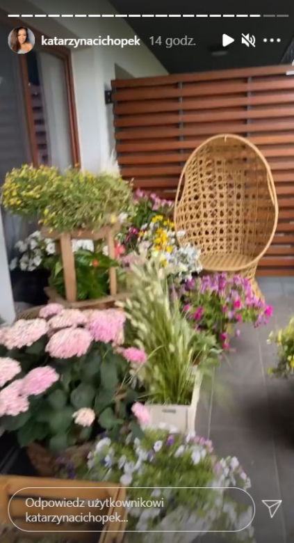 M jak miłość: balkon mieszkania Katarzyny Cichopek