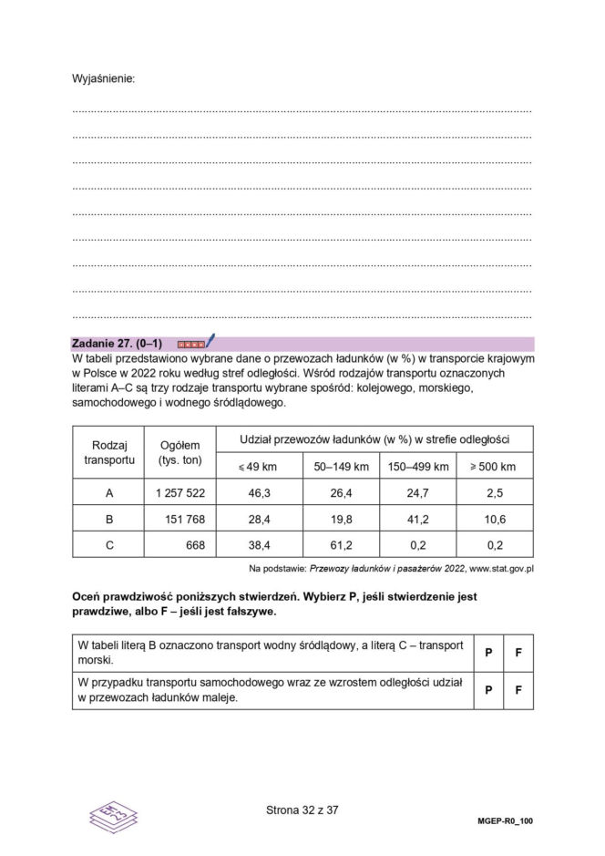 Matura 2026 geografia poziom rozszerzony - arkusz CKE