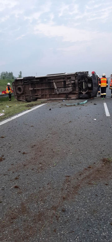 Wypadek na A4 koło Tarnowa - 26.05.2023r.