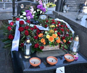 Grób pani Basi w pierwszą rocznicę śmierci