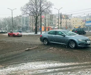 Pierwszy śnieg w Szczecinie