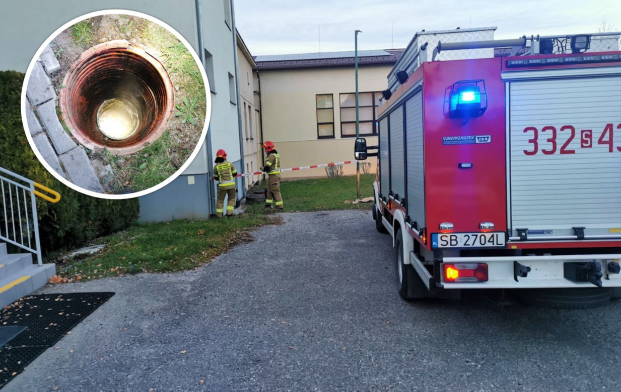 Trzyletni Franek wpadł do ciasnej studzienki. Policjantka ruszyła z pomocą. Zawisła głową w dół!
