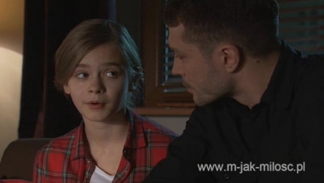 	M jak miłość odc. 1061. Tomek (Andrzej Młynarczyk), Zosia (Julia Wróblewska)