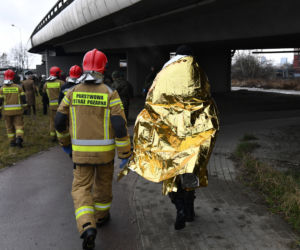  Miejsce zderzenia dwóch autobusów na ul. Gdańskiej w Szczecinie