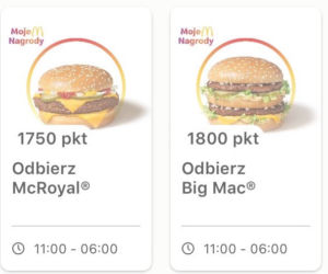 Darmowe jedzenie w McDonald's! Ile trzeba uzbierać punktów?