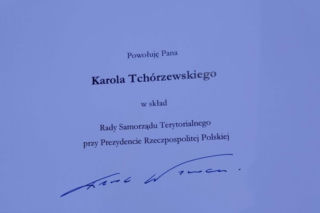 Starosta K. Tchórzewski w Radzie Samorządu Terytorialnego
