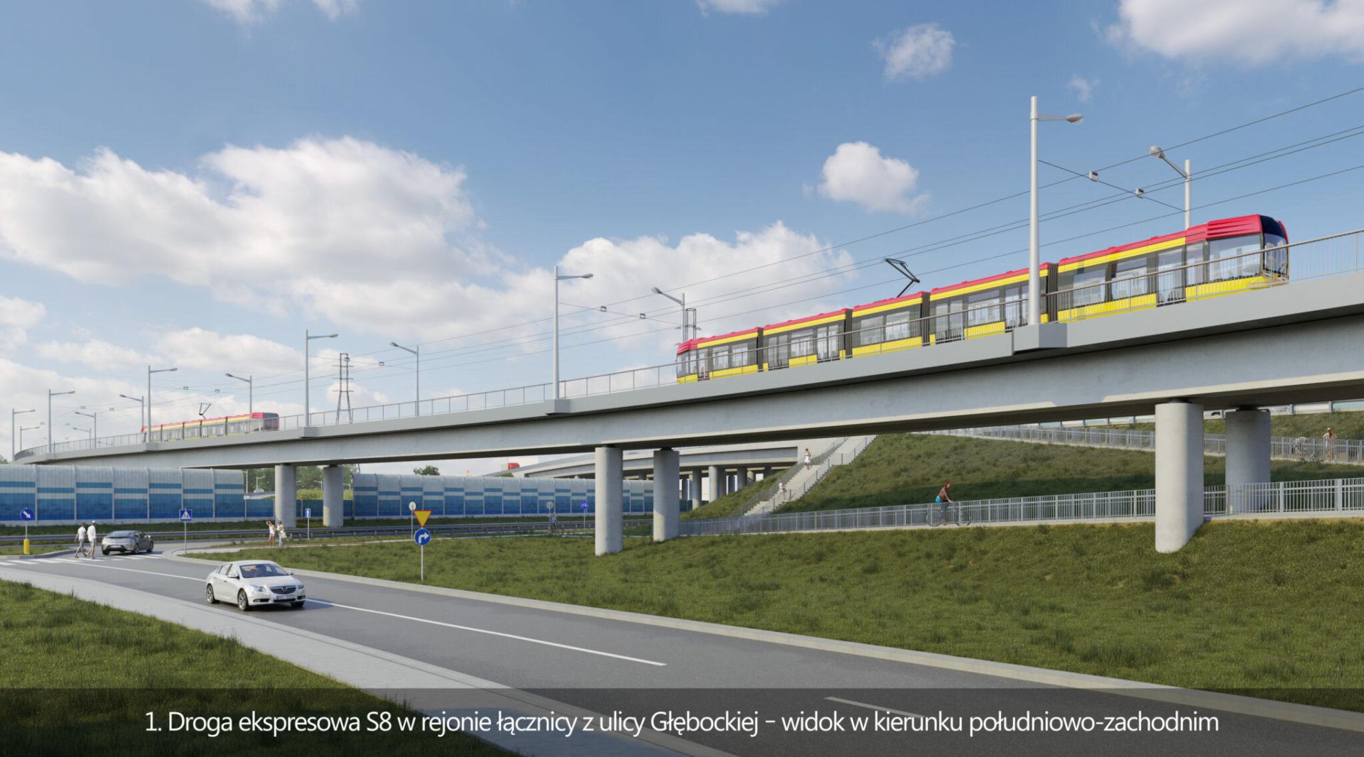 Projektowany tramwaj na Zieloną Białołękę w Warszawie