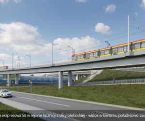 Projektowany tramwaj na Zieloną Białołękę w Warszawie