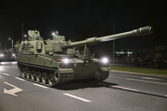 Nocna próba defilady wojskowej w Warszawie 2