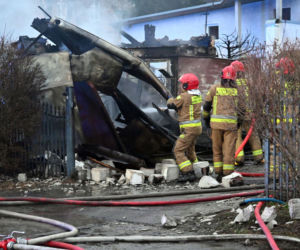 Pożar warsztatu samochodowego na Pomorzanach