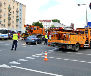 Wypadek na skrzyżowaniu Grójeckiej z Wawelską