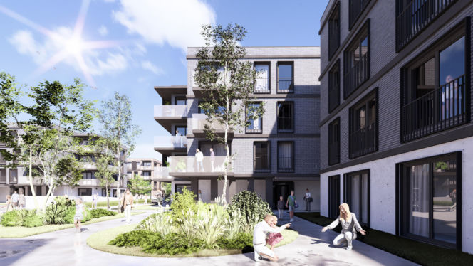 Wizualizacja nowego osiedla w dzielnicy Tłoki