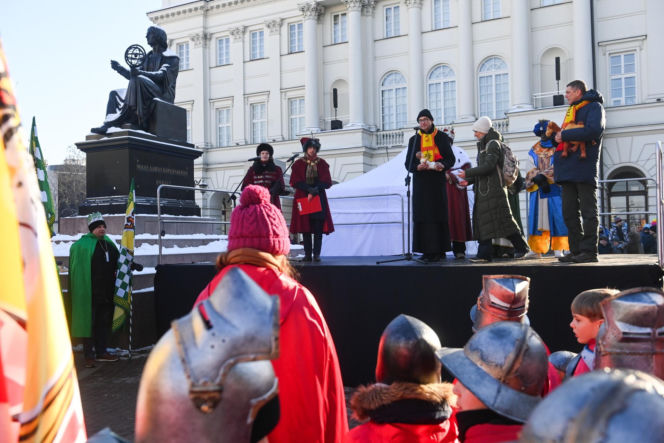 Karol i Marta Nawroccy na Orszaku Trzech Króli