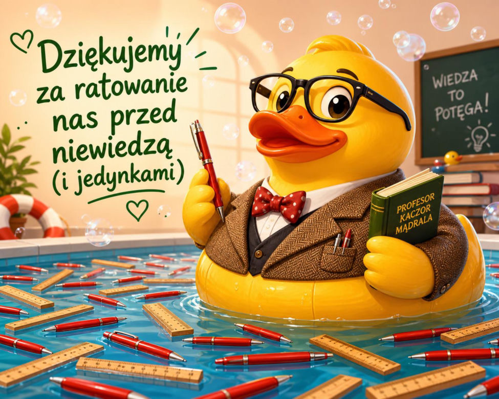 Zabawna kartka z okazji Dnia Nauczyciela
