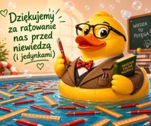 Zabawna kartka z okazji Dnia Nauczyciela