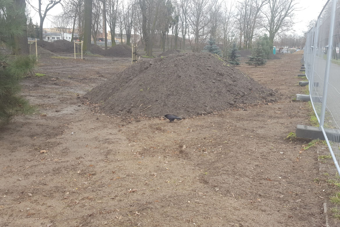Tu na razie jest... Trwa modernizacja dwóch parków miejskich w Lesznie 