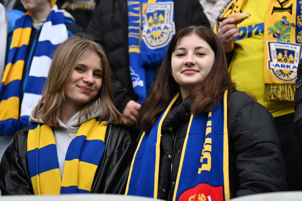 Arka Gdynia - Widzew Łódź: Zdjęcia kibiców i zawodników z meczu 25. kolejki PKO BP Ekstraklasy