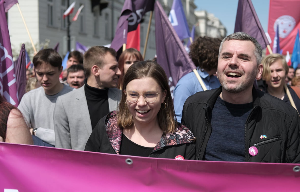 Adrian Zandberg na ślubie
