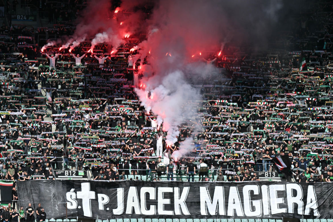 Kibice Śląska Wrocław żegnają Jacka Magierę