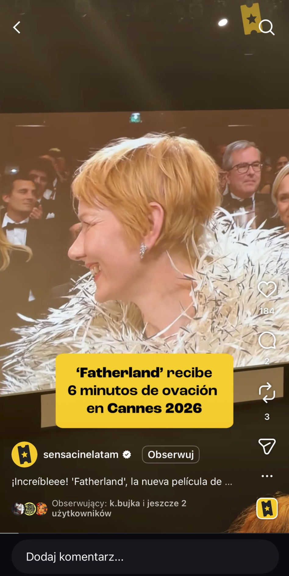 Cannes 2026: "OJCZYZNA" ("Fatherland") Pawła Pawlikowskiego z owacjami na stojąco