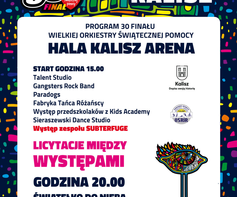 Zbliża się 30. Finał WOŚP. Jak będzie wyglądał w Kaliszu?