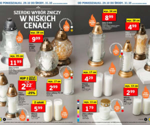 Ceny zniczy i wiązanek w Lidlu